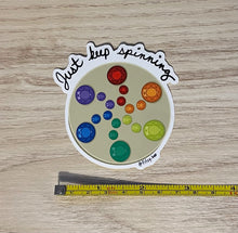 Load image into Gallery viewer, Just Keep Spinning Vinyl Sticker