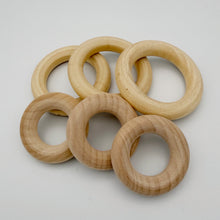 Load image into Gallery viewer, Natural Wooden Rings Sorting Set 24pcs DIY