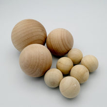 Load image into Gallery viewer, Mini Wooden Balls 36pcs Natural Unfinished DIY Set