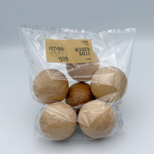 Load image into Gallery viewer, Large Wooden Balls 6pcs Unfinished DIY Set