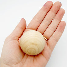 Load image into Gallery viewer, Large Wooden Balls 6pcs Unfinished DIY Set