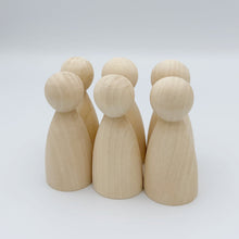 Load image into Gallery viewer, 8cm Natural Large Wooden Peg Dolls DIY