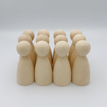Load image into Gallery viewer, 8cm Natural Large Wooden Peg Dolls DIY