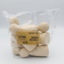 Load image into Gallery viewer, 8cm Natural Large Wooden Peg Dolls DIY