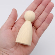 Load image into Gallery viewer, 8cm Natural Large Wooden Peg Dolls DIY
