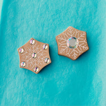 Load image into Gallery viewer, Mini Gem Snowflake pair