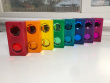 Load image into Gallery viewer, 8pc Rainbow Gem Block Set