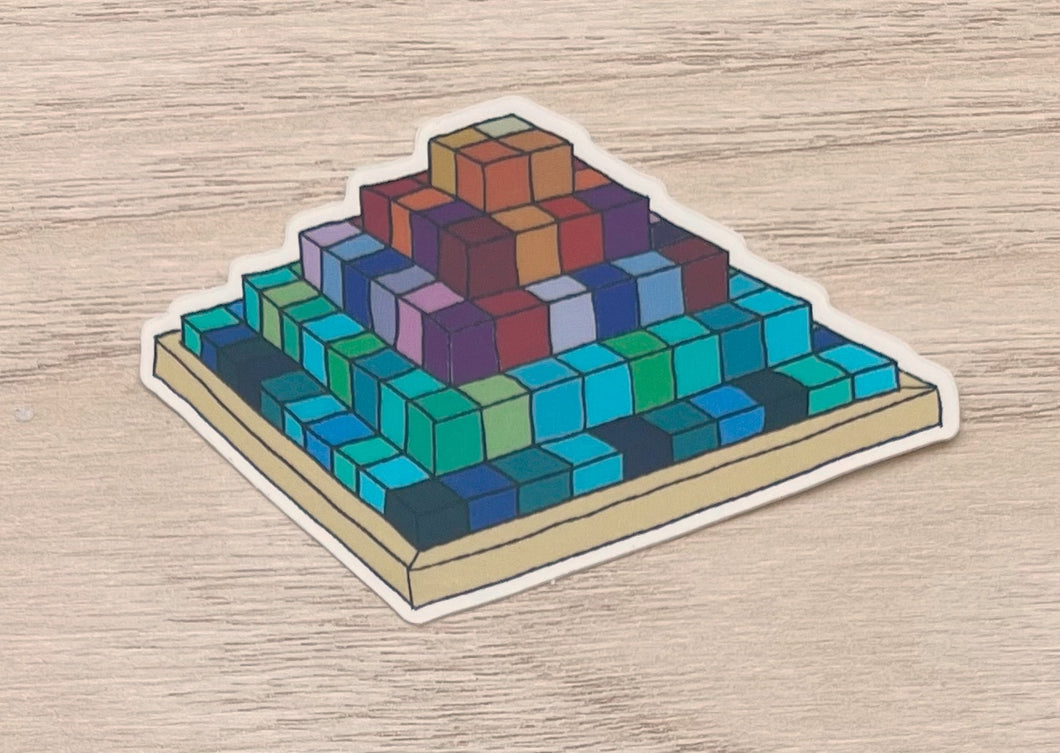 Large Stepped Pyramid LSP Vinyl Sticker