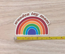 Load image into Gallery viewer, Rainbow Wooden Toy Mom Vinyl Sticker
