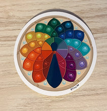 Load image into Gallery viewer, Rainbow Gem Peacock Vinyl Sticker
