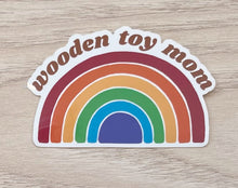 Load image into Gallery viewer, Rainbow Wooden Toy Mom Vinyl Sticker
