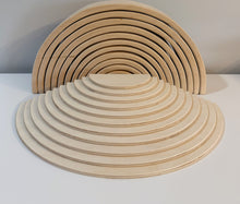 Load image into Gallery viewer, 11 Piece Unfinished Natural DIY Semi Circles
