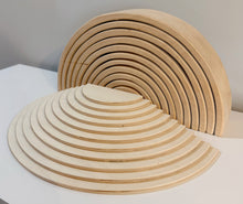 Load image into Gallery viewer, 11 Piece Unfinished Natural DIY Semi Circles
