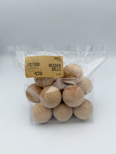 Load image into Gallery viewer, Small Wooden Balls 12pcs Unfinished DIY Set
