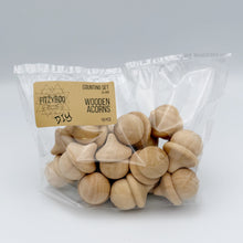 Load image into Gallery viewer, Natural Wooden Acorns 18pcs DIY Set
