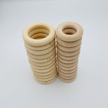 Load image into Gallery viewer, Natural Wooden Rings Sorting Set 24pcs DIY
