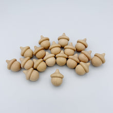 Load image into Gallery viewer, Natural Wooden Acorns 18pcs DIY Set
