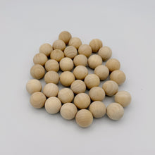 Load image into Gallery viewer, Mini Wooden Balls 36pcs Natural Unfinished DIY Set
