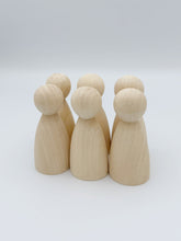 Load image into Gallery viewer, Large Wooden Peg Dolls DIY
