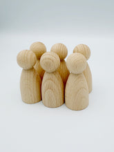Load image into Gallery viewer, 6.5cm Natural Wooden Peg Dolls DIY
