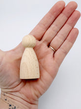 Load image into Gallery viewer, 6.5cm Natural Wooden Peg Dolls DIY
