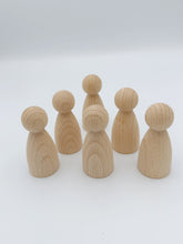 Load image into Gallery viewer, 6.5cm Natural Wooden Peg Dolls DIY
