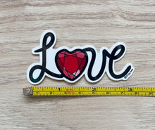 Load image into Gallery viewer, Love Gem Heart Vinyl Sicker
