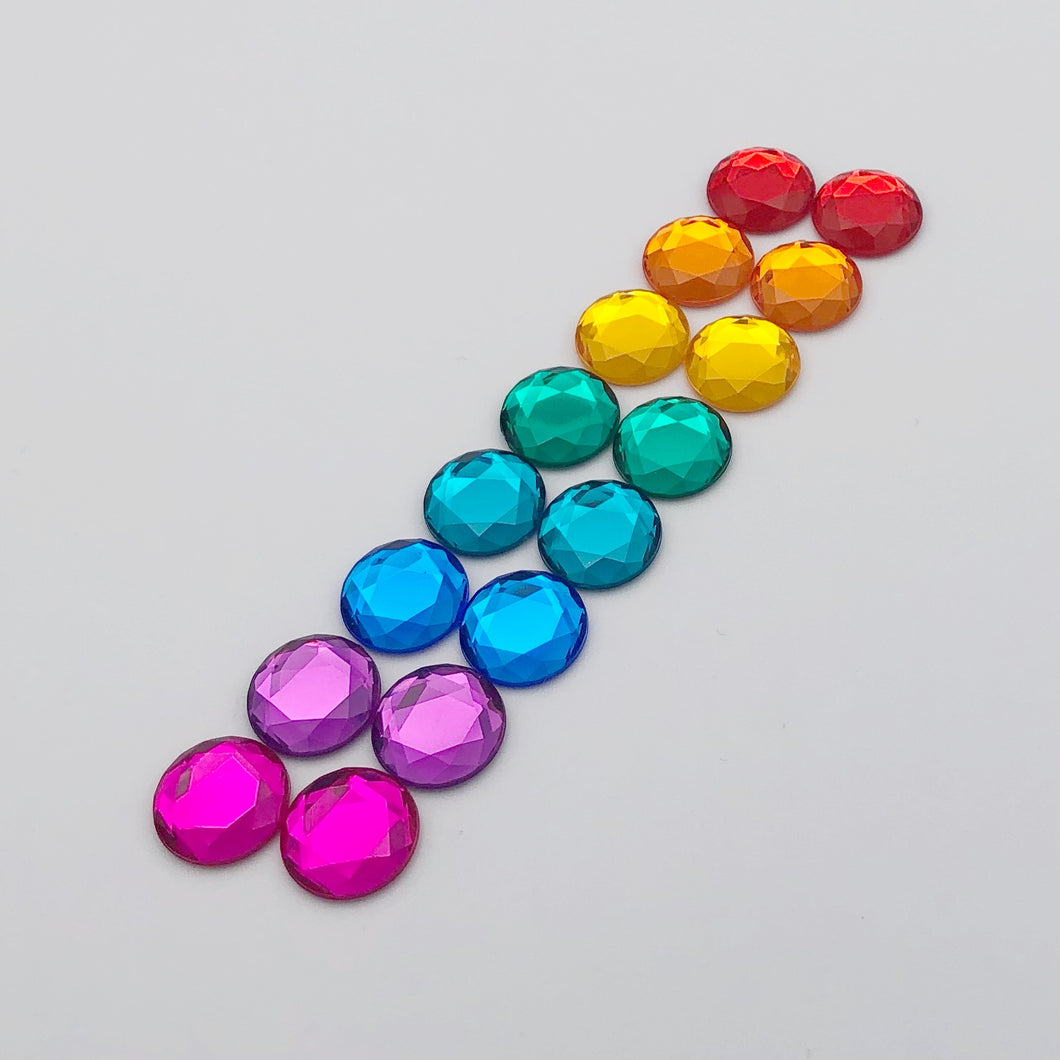 30mm 8-Color Rainbow Gems