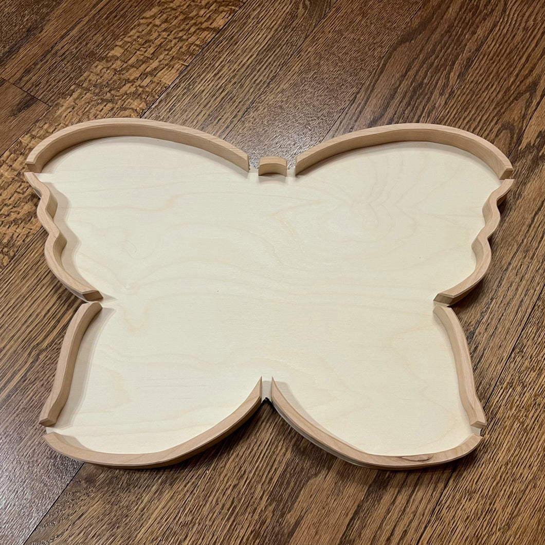 Wooden Butterfly Tray