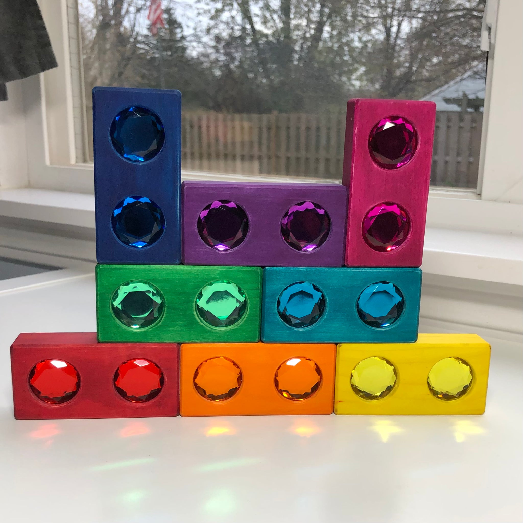 8pc Rainbow Gem Block Set – Fitzyboo