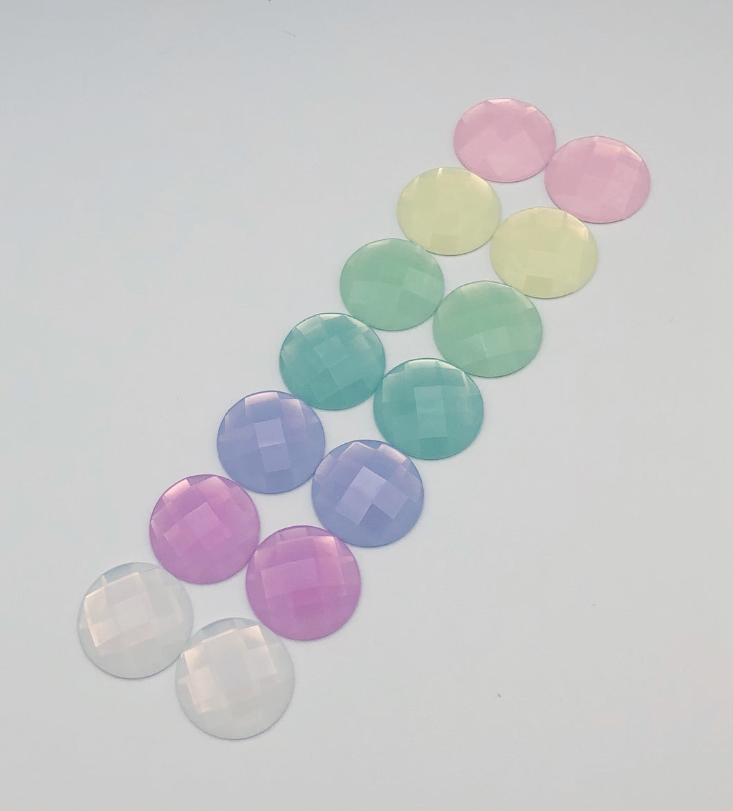 30mm Opal Pastel Rainbow Gems